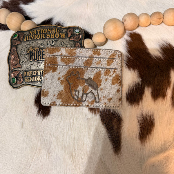 Cowhide Pig Wallet