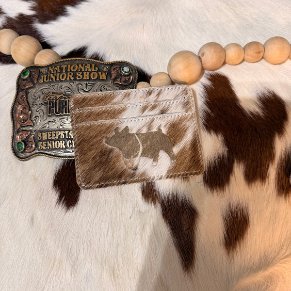 Cowhide Pig Wallet