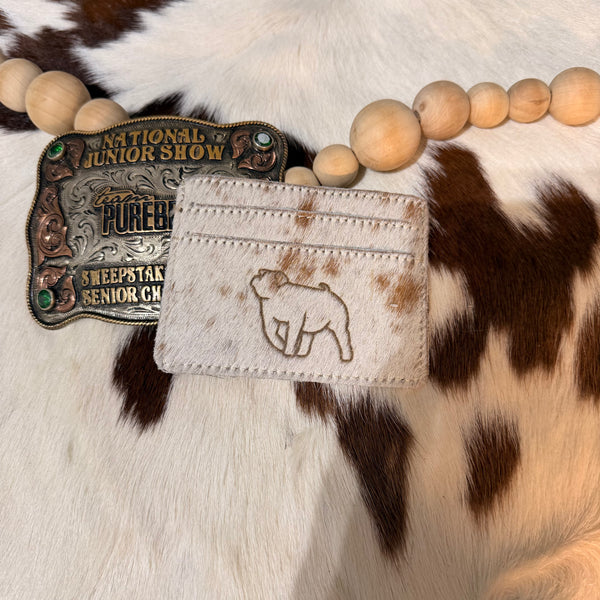 Cowhide Pig Wallet