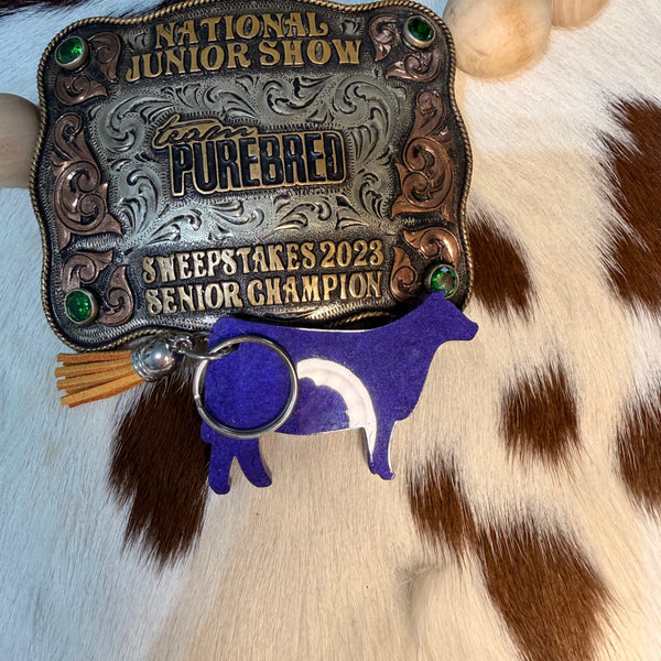 Epoxy Cattle Keychain