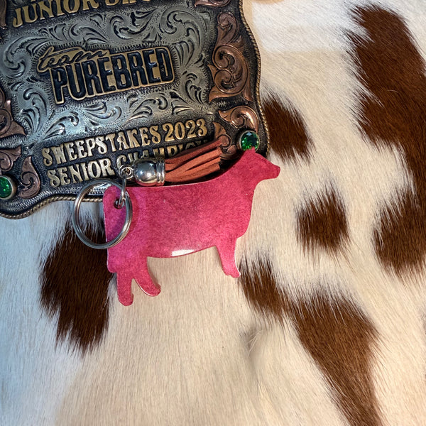 Epoxy Cattle Keychain