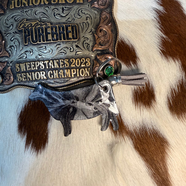 Epoxy Cattle Keychain