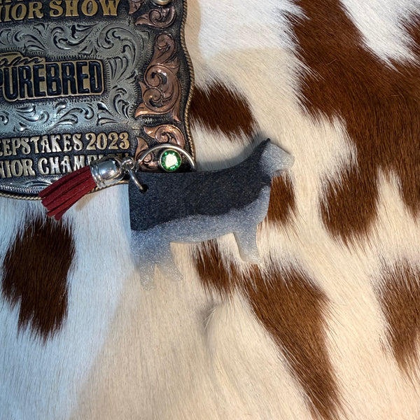 Epoxy Cattle Keychain