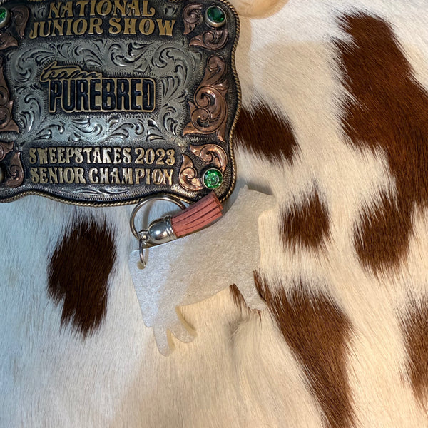 Epoxy Cattle Keychain