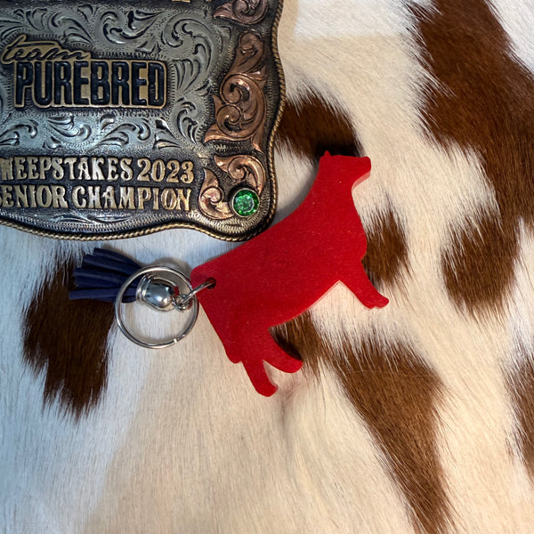 Epoxy Cattle Keychain