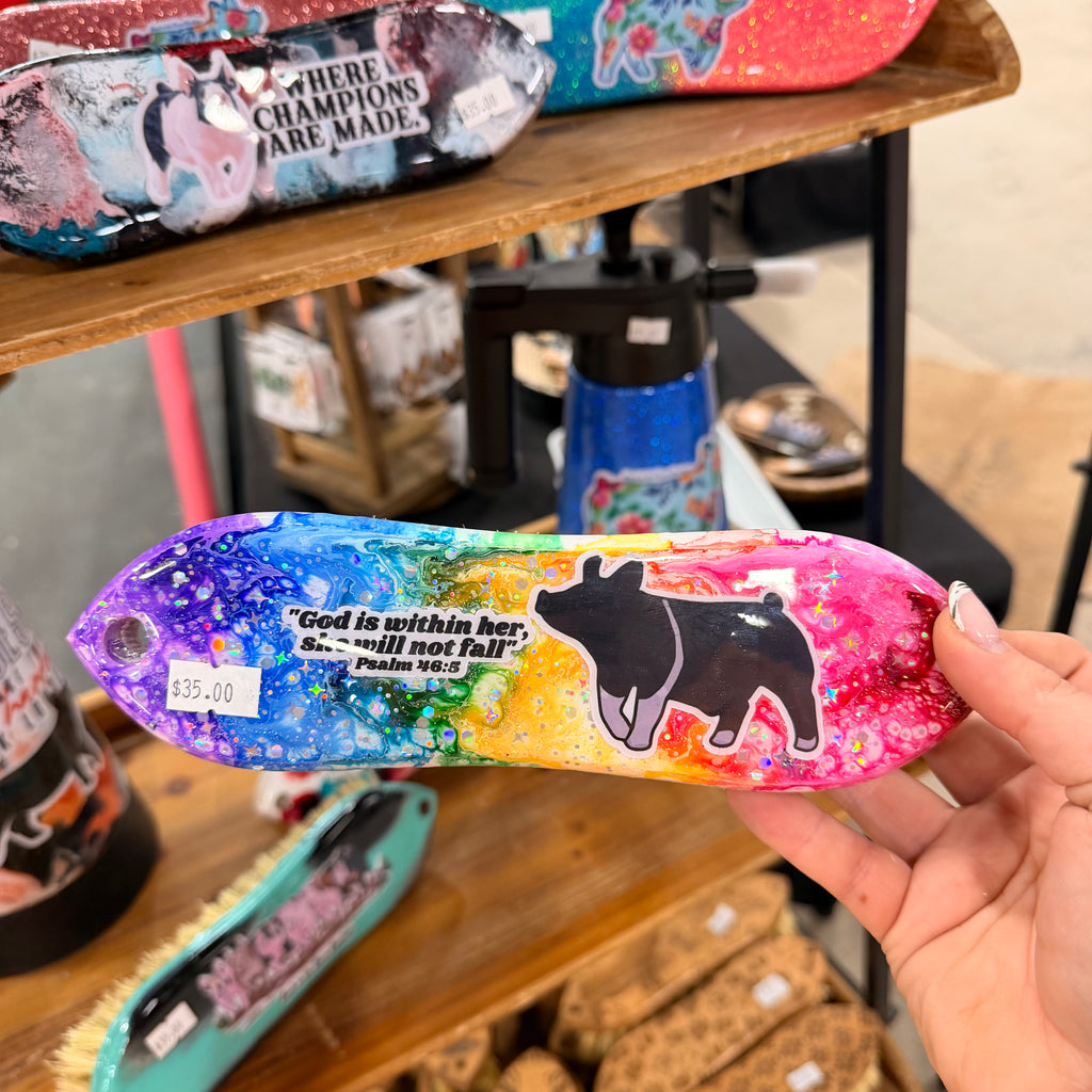 Ready to Ship Rainbow Swirl Brush