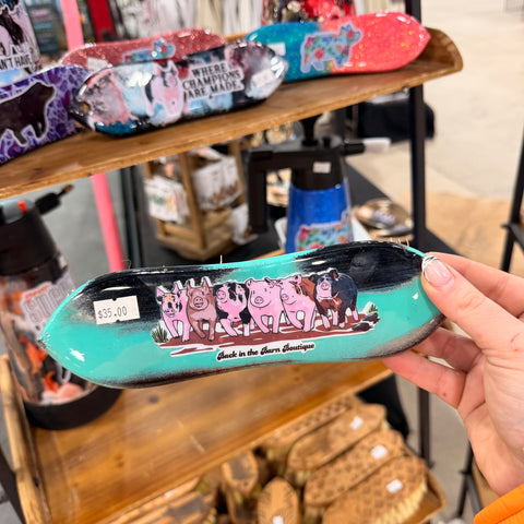 Ready to Ship Turquoise Distress CPS Breed Brush