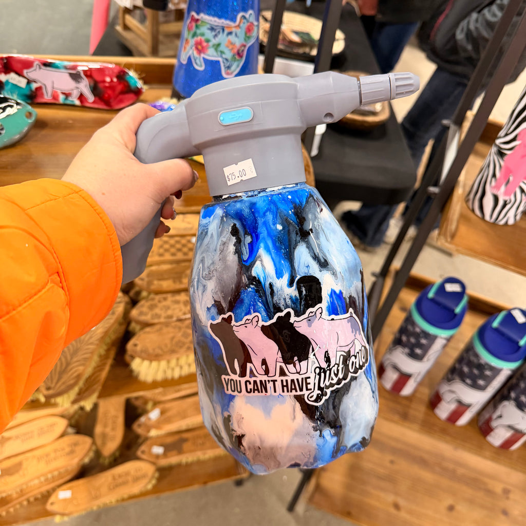 Ready to Ship Blue and Black Swirl Electric Sprayer