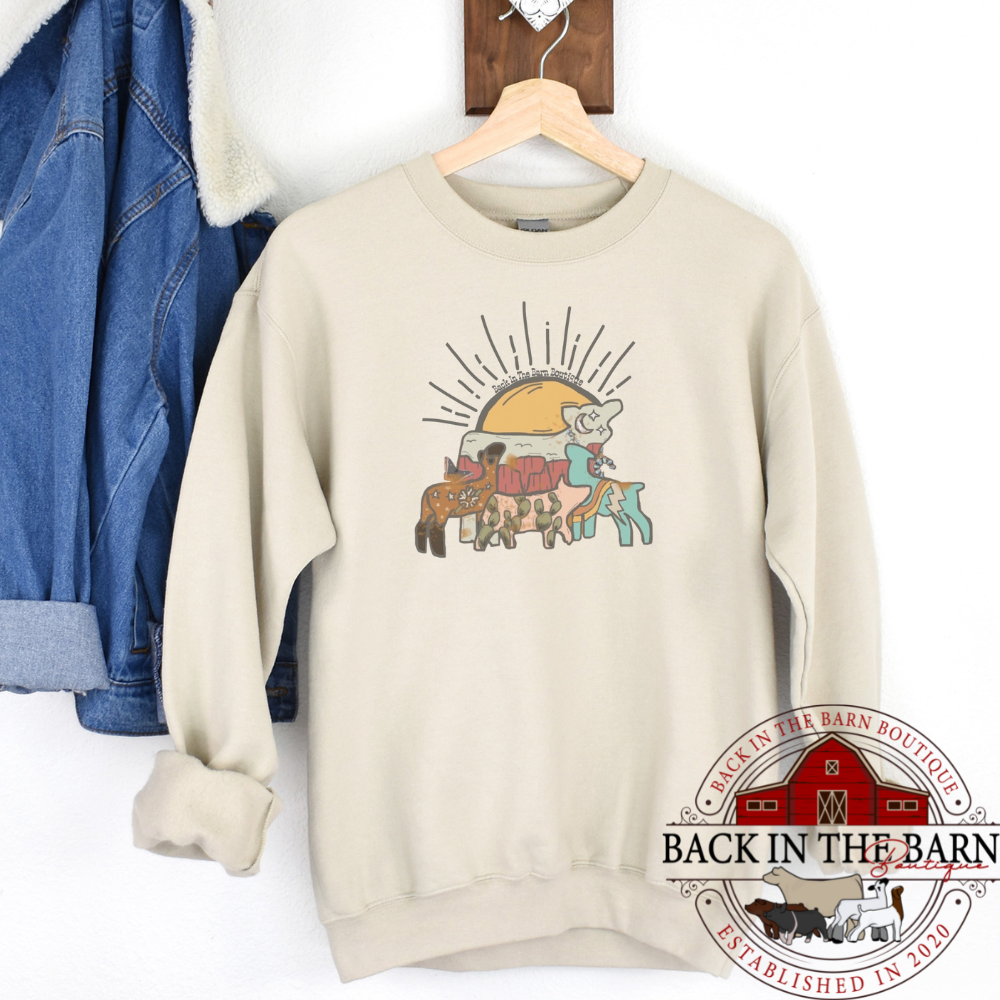 Western Sunset Livestock Crewneck