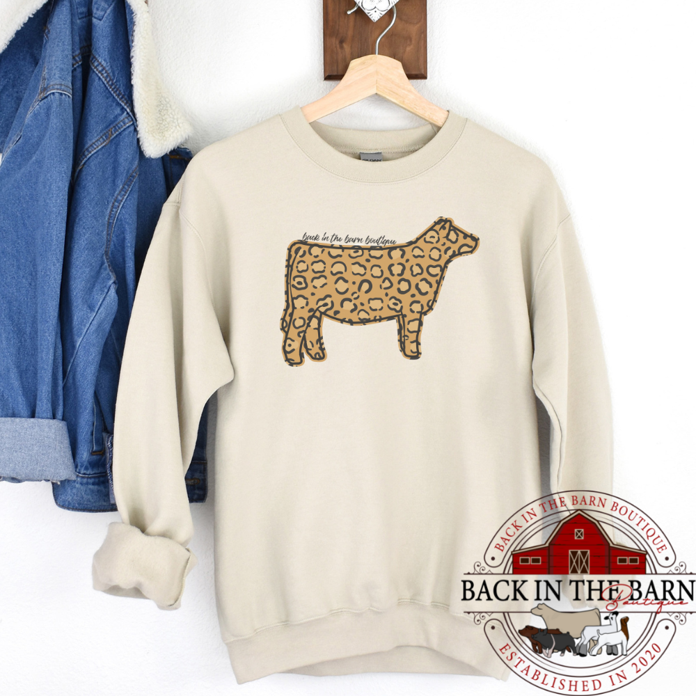 Cheetah Cattle Crewneck