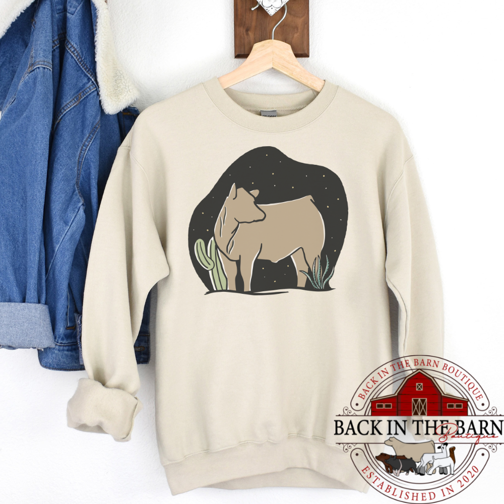 Night Life Cattle Crewneck