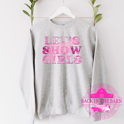Let's Show Girls Dairy Cattle Crewneck