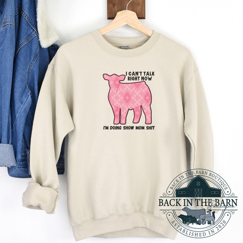 Pink Show Mom Sh*t Cattle Crewneck