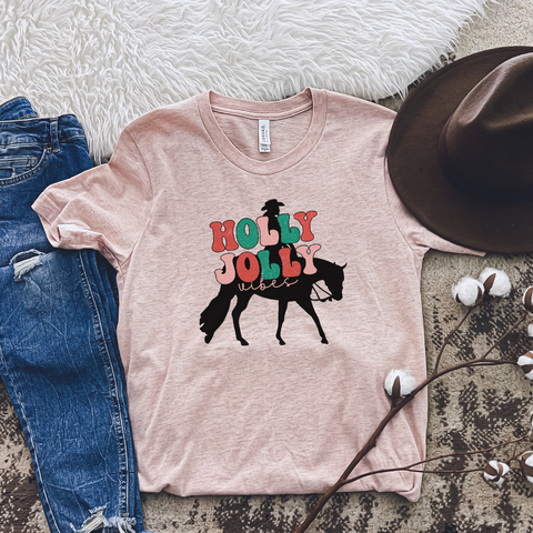 Holly Jolly Vibes Horse Shirt