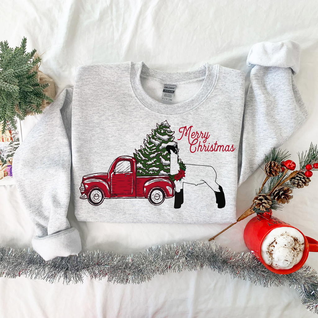 Evergreen Christmas Lamb Crewneck