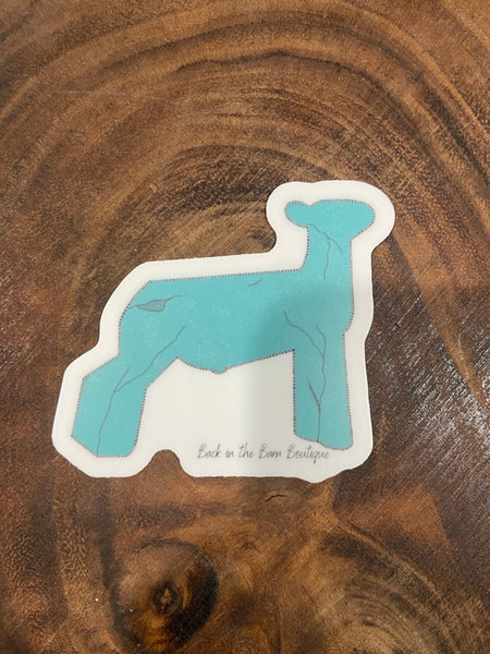 Turquoise Livestock Sticker