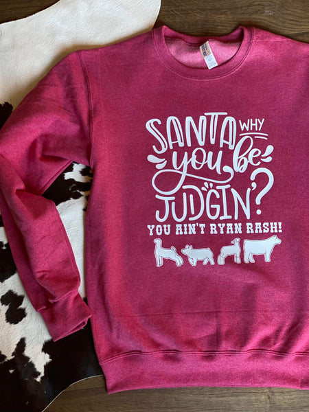 YOUTH Why You Be Judgin Livestock Crewneck