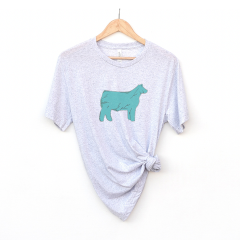 Turquoise Steer Shirt