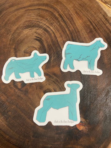 Turquoise Livestock Sticker